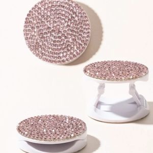 Pink rhinestone popsockit phone grip